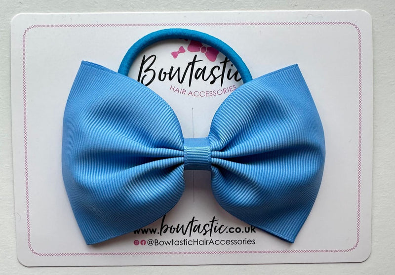 4.5 Inch Tuxedo Bow Bobble - Porcelain Blue