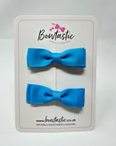 2.75 Inch Flat Bow - Turquoise - 2 Pack