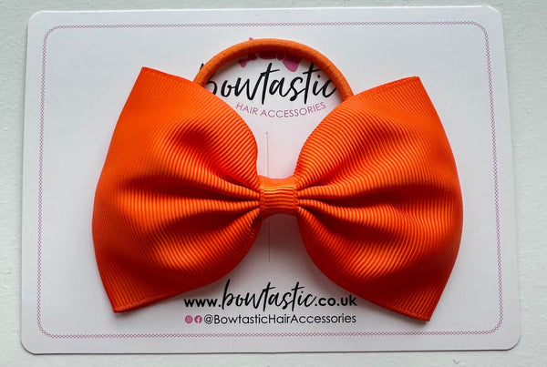 4.5 Inch Tuxedo Bow Bobble - Autumn Orange