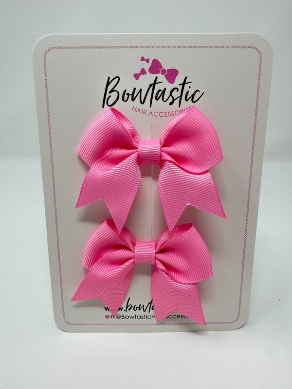 2.5 Inch Tail Bows - Geranium Pink - 2 Pack