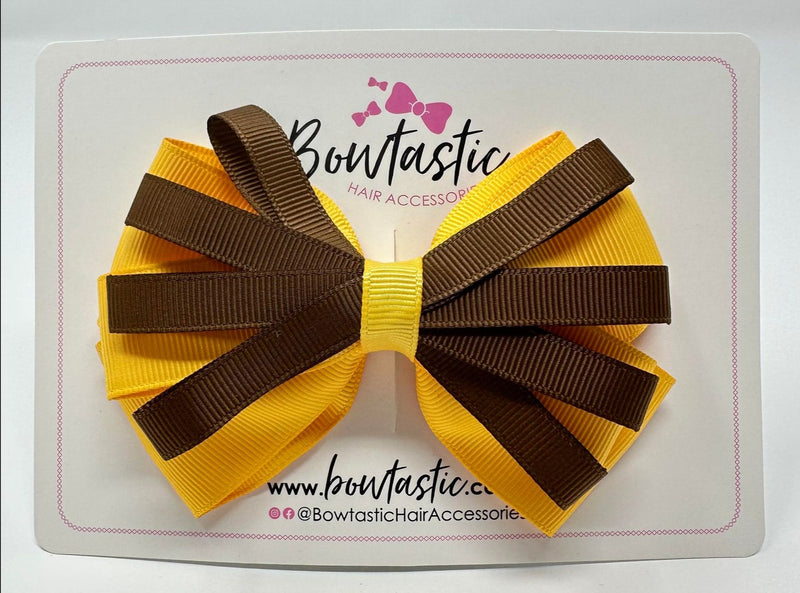 4.5 Inch Loop Bow - Turftan & Yellow Gold