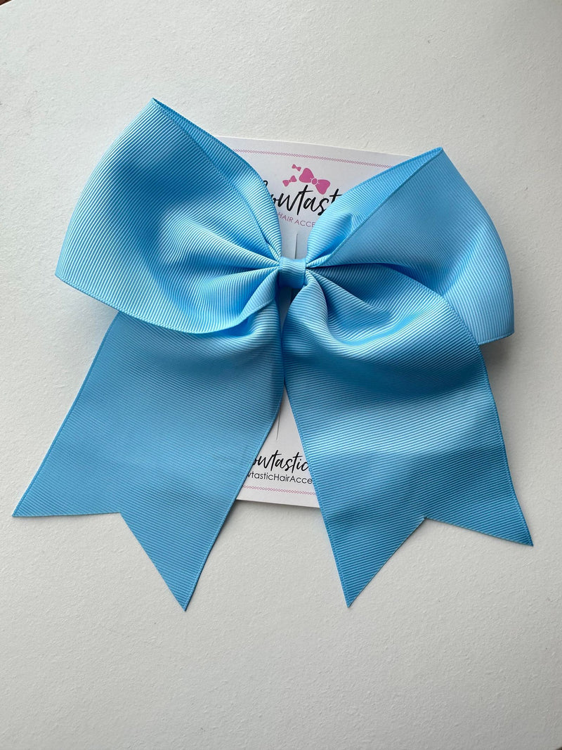 7 Inch Cheer Bow - Blue Mist