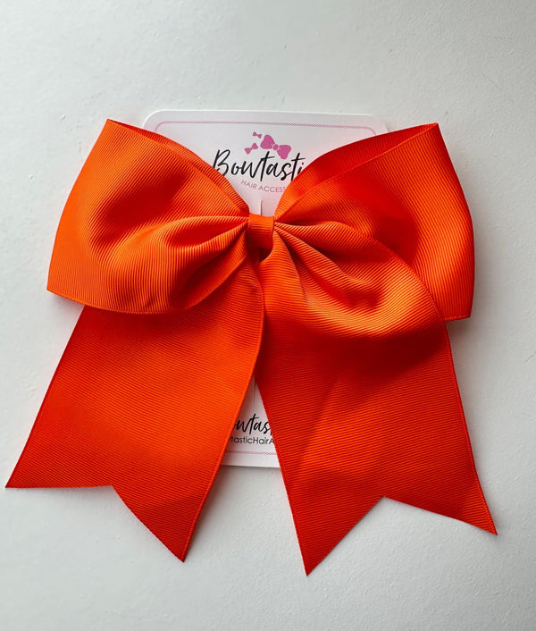 7 Inch Cheer Bow - Russet Orange