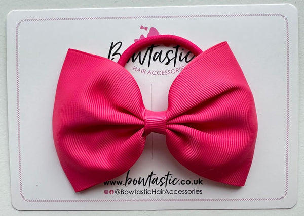 4.5 Inch Tuxedo Bow Bobble - Camellia Rose