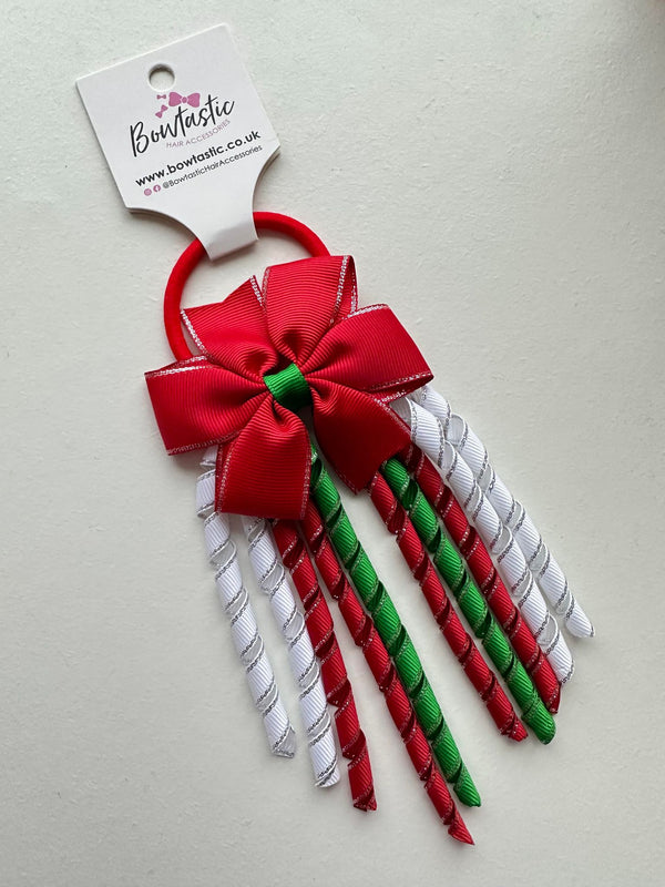 Christmas - 3 Inch Pinwheel Corker Bobble - Red, Green & White