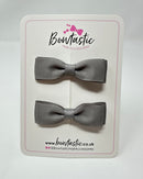 2.75 Inch Flat Bow - Metal Grey - 2 Pack