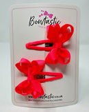 2 Inch Bow Snap Clip - Passion Fruit - 2 Pack