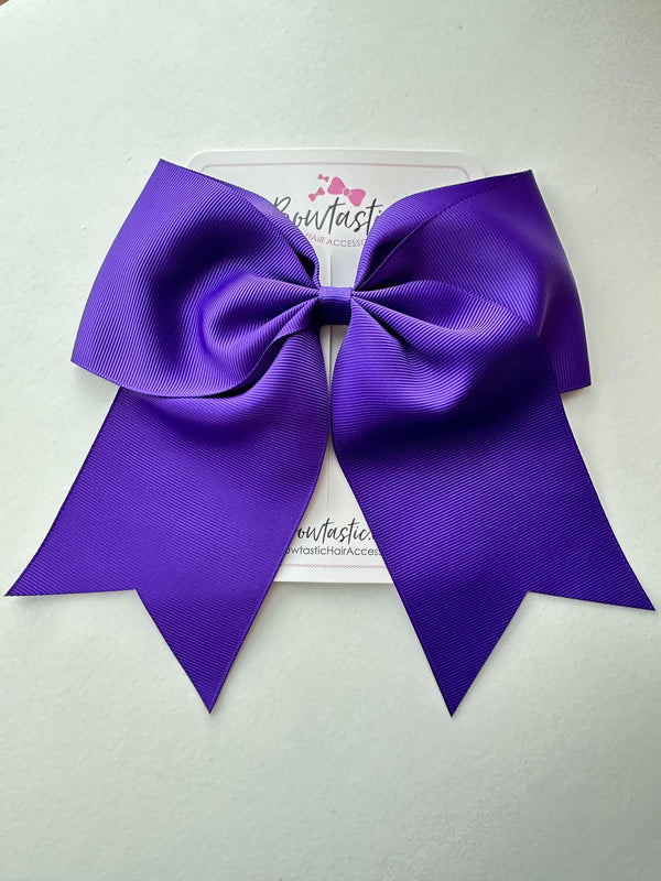 7 Inch Cheer Bow - Regal Purple