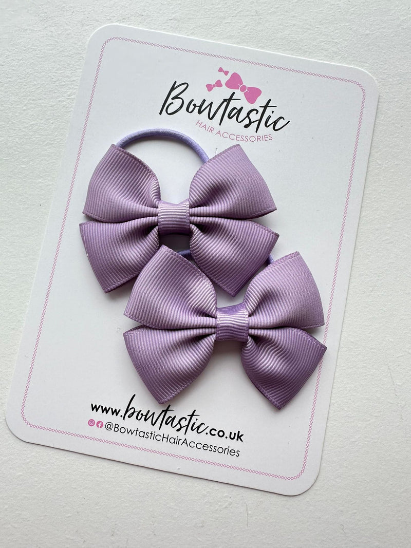 2.5 Inch Butterfly Bow Thin Elastic - Fresco - 2 Pack