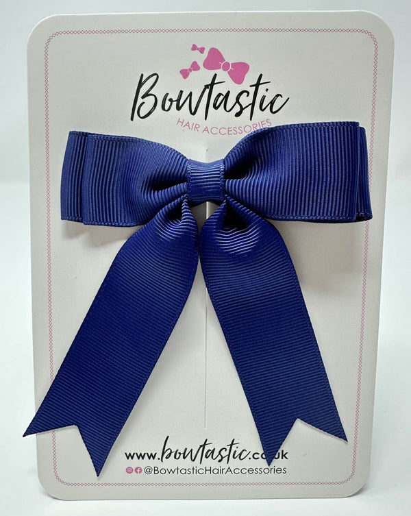 3.5 Inch Tail Bow - Ink Blue