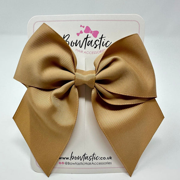 5 Inch Cheer Bow - Latte