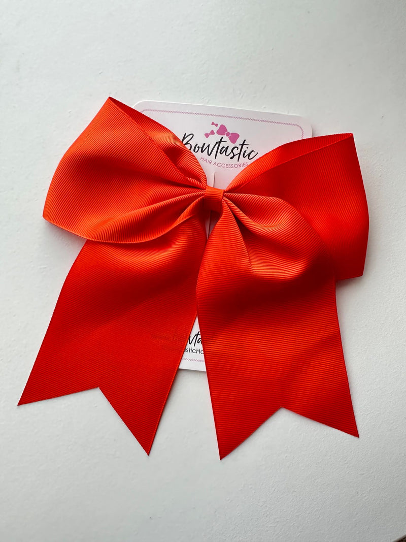 7 Inch Cheer Bow - Autumn Orange