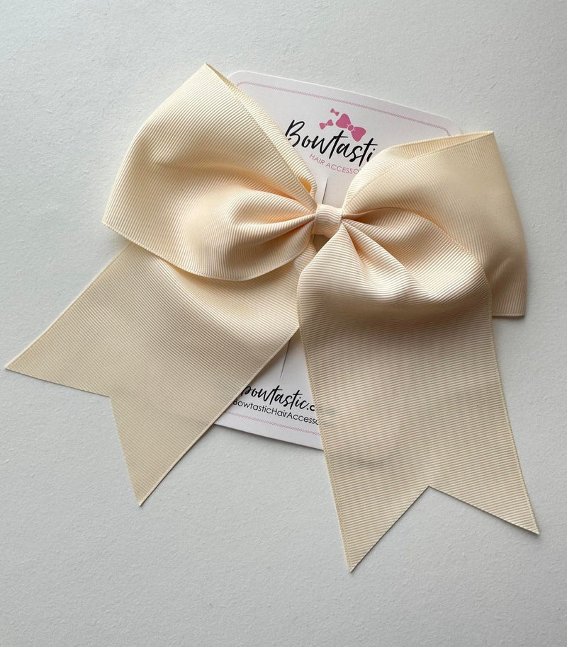 7 Inch Cheer Bow - Cream