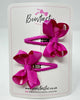 2 Inch Bow Snap Clip - Garden Rose - 2 Pack
