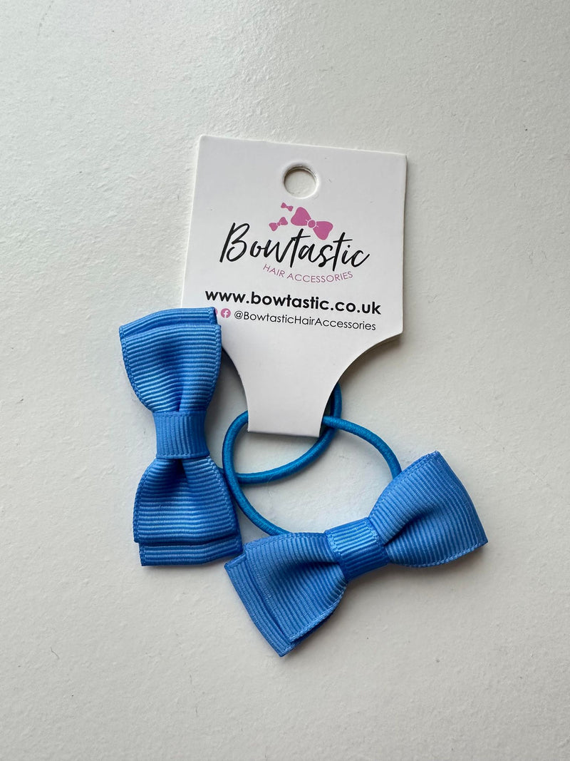 1.75 Inch Bow Thin Elastic - Capri Blue - 2 Pack