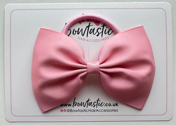 4.5 Inch Tuxedo Bow Bobble - Peony