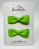 2.75 Inch Flat Bow - Apple Green - 2 Pack