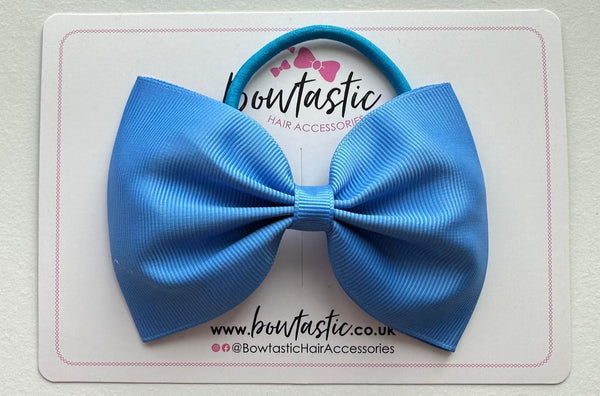 4.5 Inch Tuxedo Bow Bobble - Capri Blue