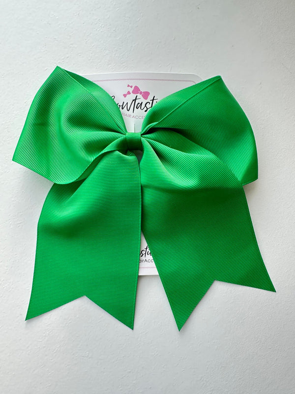 7 Inch Cheer Bow - Emerald Green