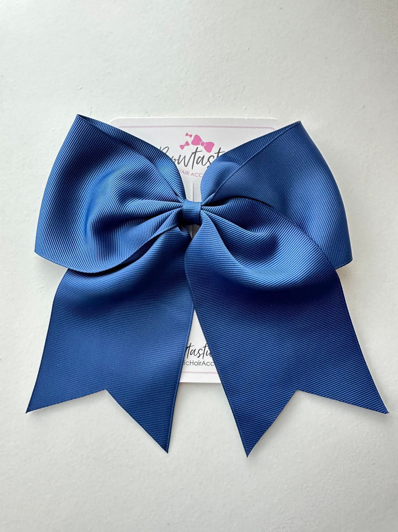 7 Inch Cheer Bow - Light Navy