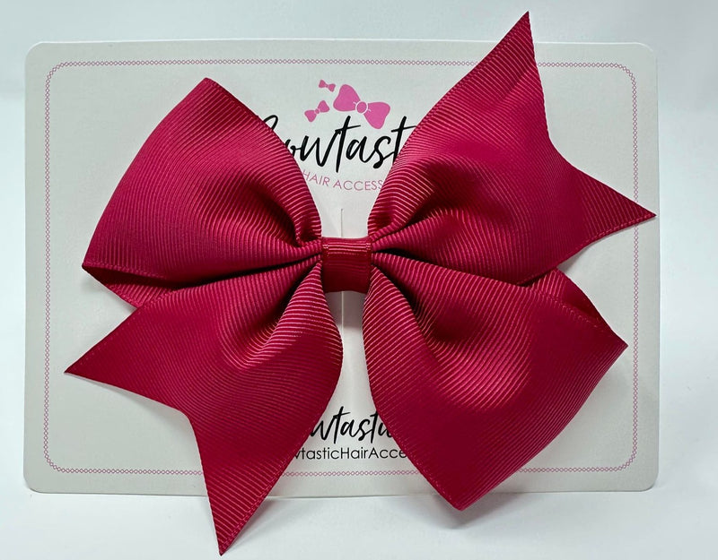 5 Inch Flat Bow - Scarlet Red
