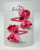 2 Inch Bow Snap Clip - Fantasy Rose - 2 Pack