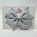 5 Inch Flat Bow - Shell Grey