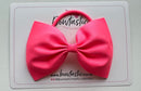 4.5 Inch Tuxedo Bow Bobble - Coral Rose