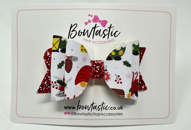 Christmas - 3.5 Inch Faux Leather Bow - Gonk 2
