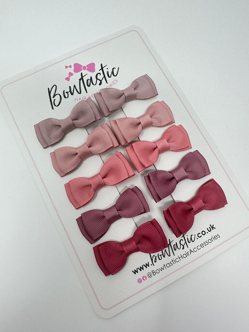 Bow Set - 1.75 Inch - Autumn Pinks - 10 Pack