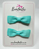 2.75 Inch Flat Bow - Aqua - 2 Pack