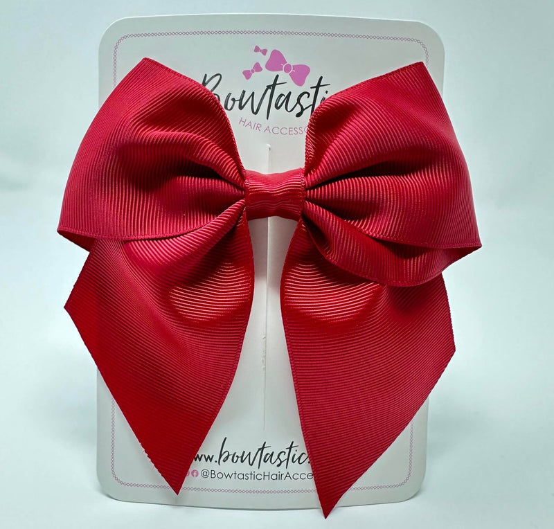 5 Inch Cheer Bow - Scarlet Red