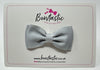 3 Inch Flat Double Bow - Shell Grey