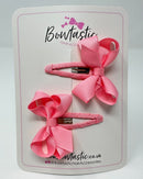 2 Inch Bow Snap Clip - Pink - 2 Pack