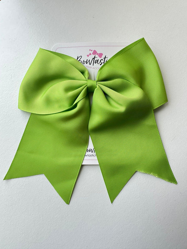 7 Inch Cheer Bow - Apple Green