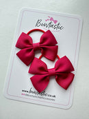 2.5 Inch Butterfly Bow Thin Elastic - Beauty - 2 Pack