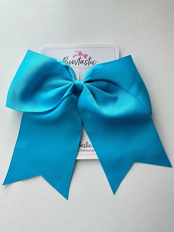 7 Inch Cheer Bow - Turquoise