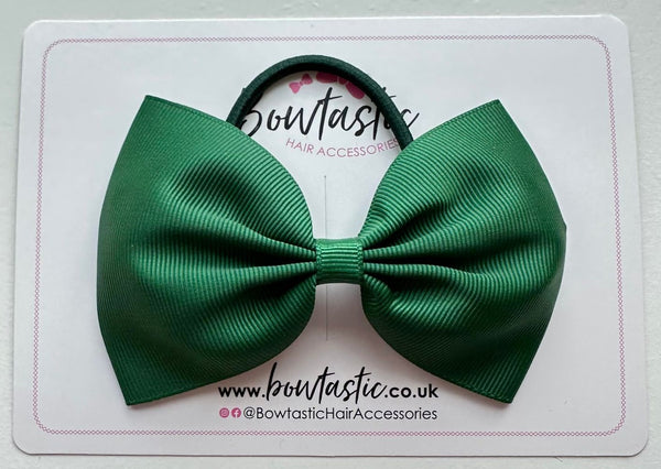 4.5 Inch Tuxedo Bow Bobble - Forest Green