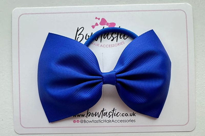 4.5 Inch Tuxedo Bow Bobble - Cobalt