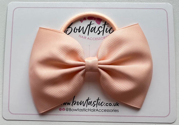 4.5 Inch Tuxedo Bow Bobble - Petal Peach