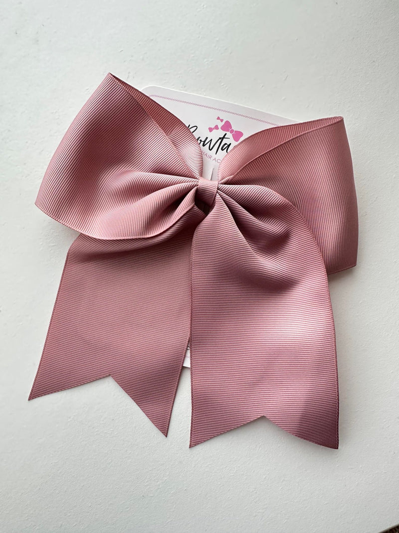 7 Inch Cheer Bow - Antique Mauve