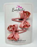 2 Inch Bow Snap Clip - Sweet Nectar - 2 Pack