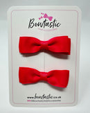 2.75 Inch Flat Bow - Shocking Pink - 2 Pack