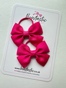 2.5 Inch Butterfly Bow Thin Elastic - Azalea - 2 Pack