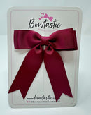 3.5 Inch Tail Bow Thin Elastic - Wine