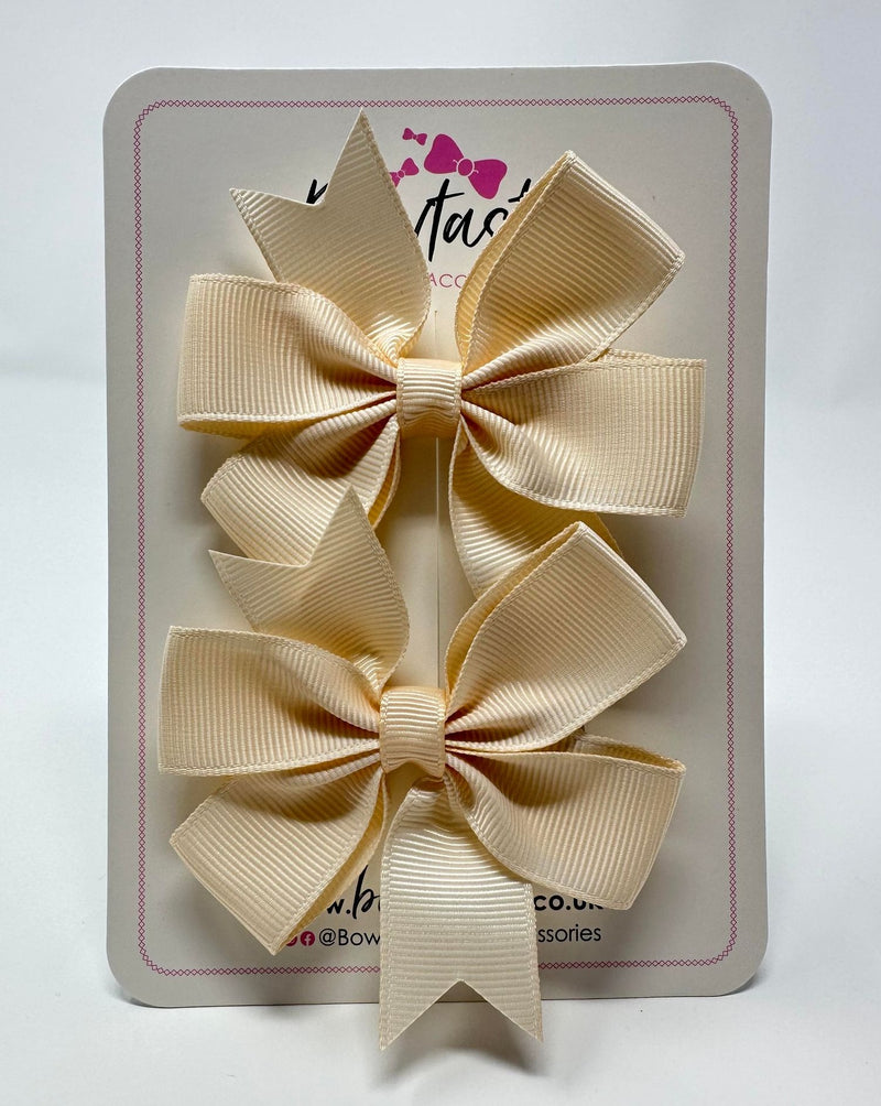 3 Inch Pinwheel Bow - Nude - 2 Pack