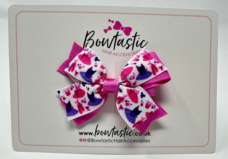 3 Inch Pattern Bow - Rose Bloom Ballet Tutu