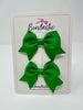 2.5 Inch Tail Bows - Emerald Green - 2 Pack
