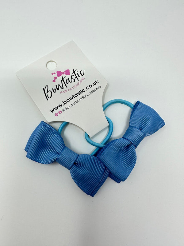 1.75 Inch Bow Thin Elastic - Antique Blue - 2 Pack