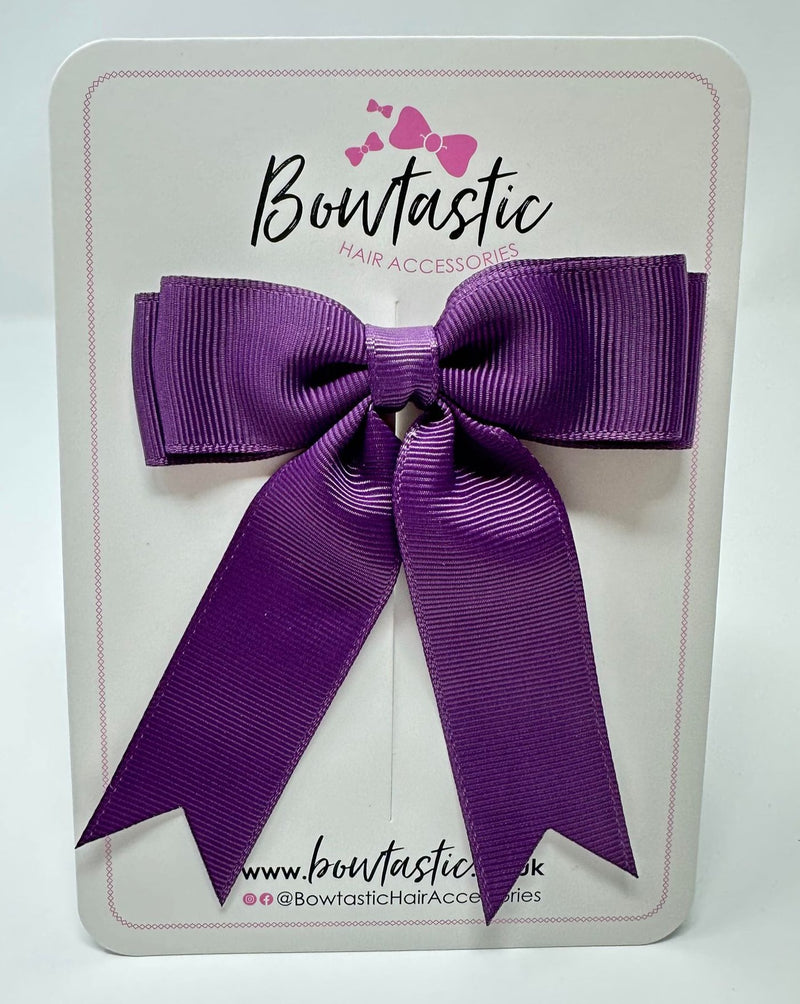 3.5 Inch Tail Bow - Amethyst